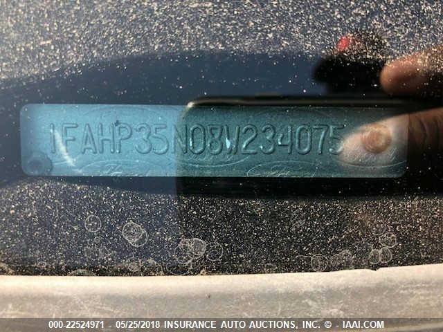 1FAHP35N08W234075 - 2008 FORD FOCUS SE/SEL/SES Unknown photo 9