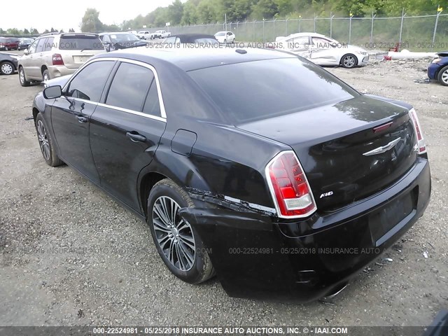 2C3CCAGG8DH533572 - 2013 CHRYSLER 300 S BLACK photo 3