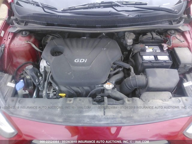 KMHCU4AE9DU391436 - 2013 HYUNDAI ACCENT GLS/SE RED photo 10