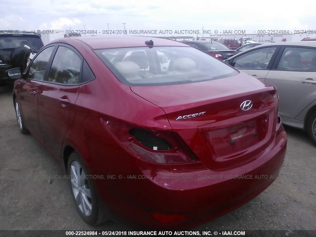 KMHCU4AE9DU391436 - 2013 HYUNDAI ACCENT GLS/SE RED photo 6