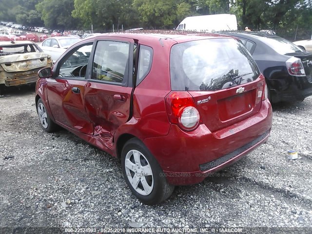 KL1TD66EX9B649899 - 2009 CHEVROLET AVEO LS/LT 红色 照片 3
