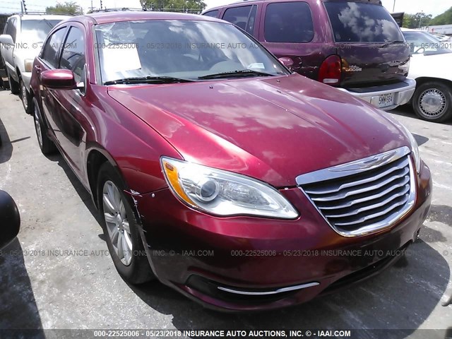 1C3CCBBB4DN695949 - 2013 CHRYSLER 200 TOURING MAROON photo 1