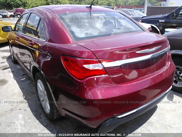 1C3CCBBB4DN695949 - 2013 CHRYSLER 200 TOURING MAROON photo 3