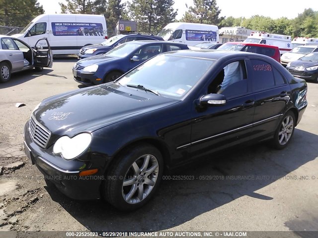 WDBRF84J53F435488 - 2003 MERCEDES-BENZ C 320 4MATIC BLACK photo 2