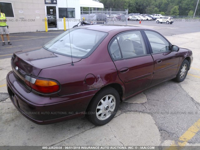 1G1NE52MXW6255015 - 1998 CHEVROLET MALIBU LS MAROON photo 4