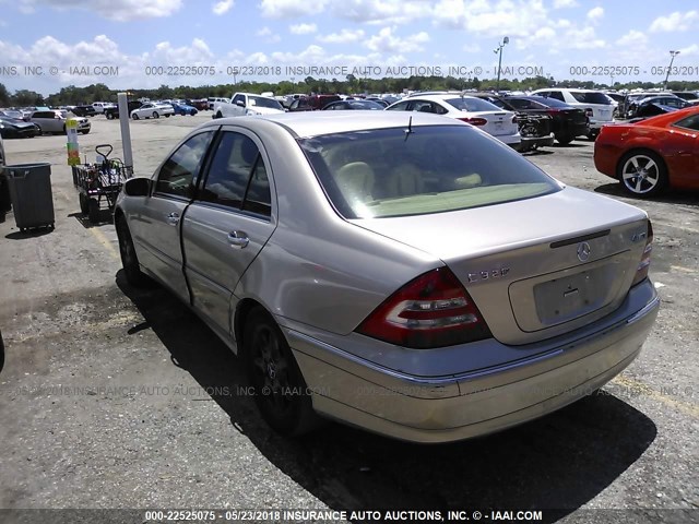 WDBRF84J65F665009 - 2005 MERCEDES-BENZ C 320 4MATIC GOLD photo 3