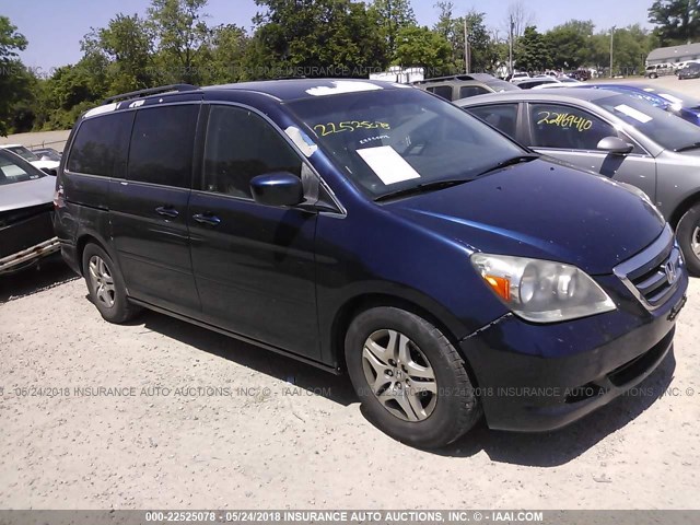 5FNRL38485B039225 - 2005 HONDA ODYSSEY EX BLUE photo 1