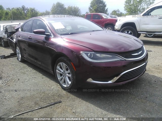 1C3CCCAB7GN132759 - 2016 CHRYSLER 200 LIMITED MAROON photo 1