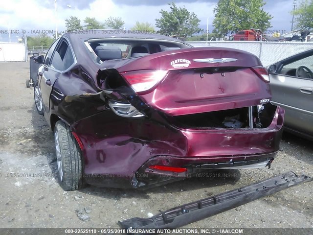 1C3CCCAB7GN132759 - 2016 CHRYSLER 200 LIMITED MAROON photo 6