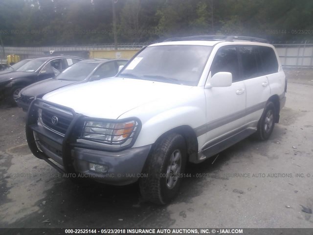 JT3HT05J1Y0109840 - 2000 TOYOTA LAND CRUISER  WHITE photo 2