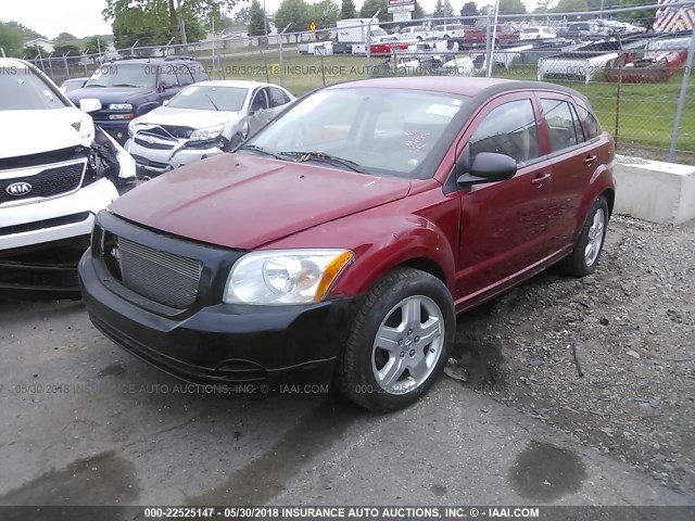 1B3HB48B07D529883 - 2007 DODGE CALIBER SXT RED photo 2