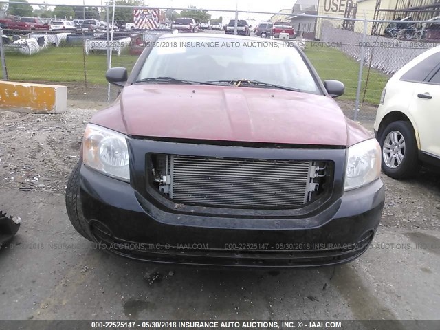 1B3HB48B07D529883 - 2007 DODGE CALIBER SXT RED photo 6