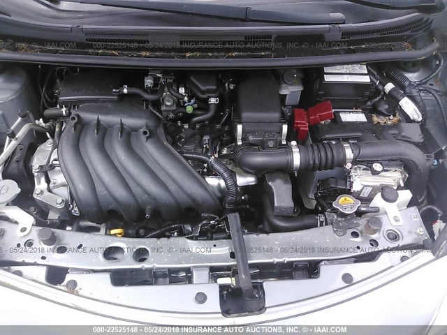 3N1CE2CP5EL425679 - 2014 NISSAN VERSA NOTE S/S PLUS/SV/SL SILVER photo 10