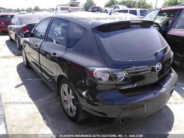 JM1BK343471742592 - 2007 MAZDA 3 HATCHBACK BLACK photo 3