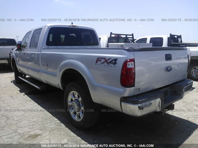 1FT8W3BT9CEB49217 - 2012 FORD F350 SUPER DUTY SILVER photo 3