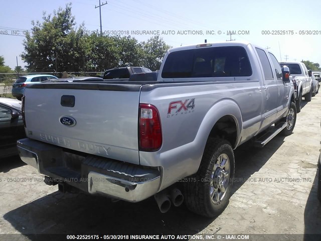 1FT8W3BT9CEB49217 - 2012 FORD F350 SUPER DUTY SILVER photo 4