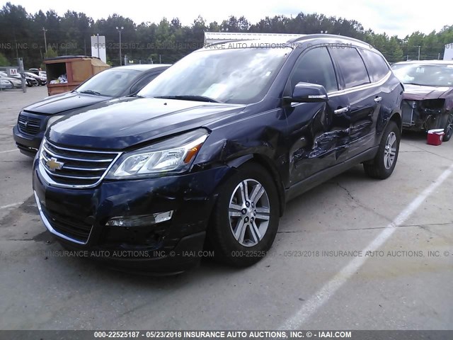 1GNKVHKD6HJ271957 - 2017 CHEVROLET TRAVERSE LT Dark Blue photo 2