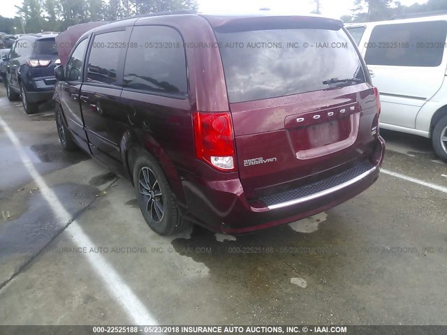 2C4RDGEG3HR828281 - 2017 DODGE GRAND CARAVAN GT RED photo 3