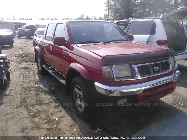 1N6ED27T7YC338749 - 2000 NISSAN FRONTIER CREW CAB XE/CREW CAB SE RED photo 1