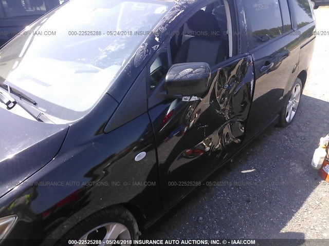 JM1CR293770160687 - 2007 MAZDA 5 BLACK photo 6