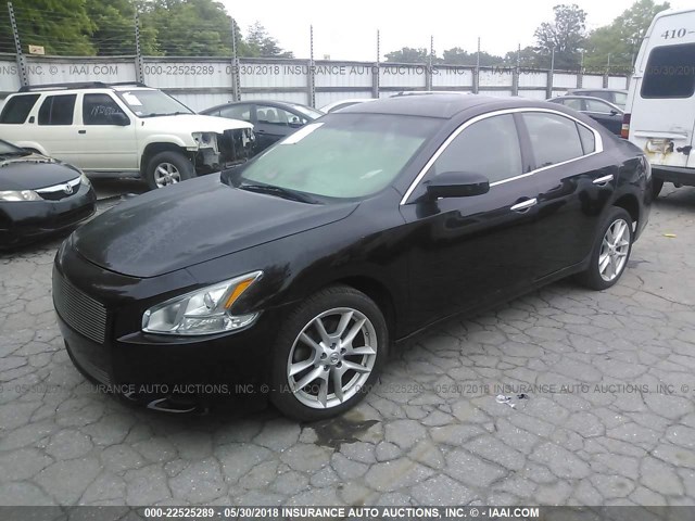 1N4AA5AP0EC436630 - 2014 NISSAN MAXIMA S/SV BLACK photo 2