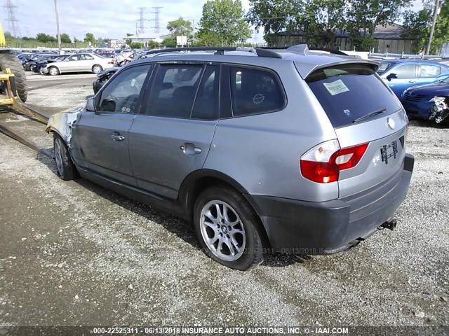 WBXPA73434WB21763 - 2004 BMW X3 2.5I GRAY photo 3