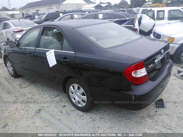 4T1BE32K52U099061 - 2002 TOYOTA CAMRY LE/XLE/SE შავი ფოტო 3