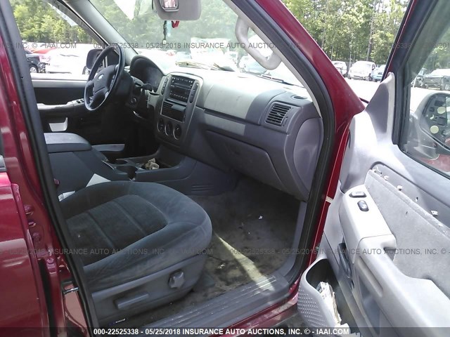 1FMZU73K93UB14458 - 2003 FORD EXPLORER XLT/XLT SPORT/NBX RED photo 5