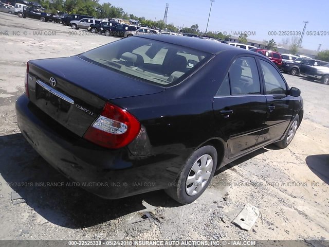 4T1BE32K64U341214 - 2004 TOYOTA CAMRY LE/XLE/SE BLACK photo 4