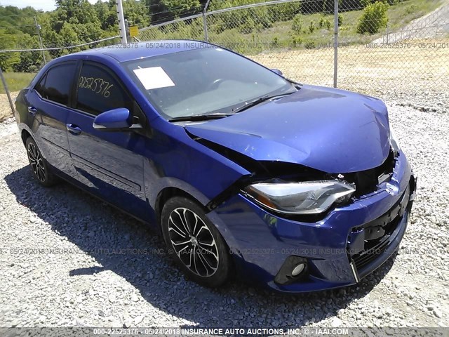 5YFBURHEXEP122749 - 2014 TOYOTA COROLLA L/LE/LE PLS/PRM/S/S PLS BLUE photo 1