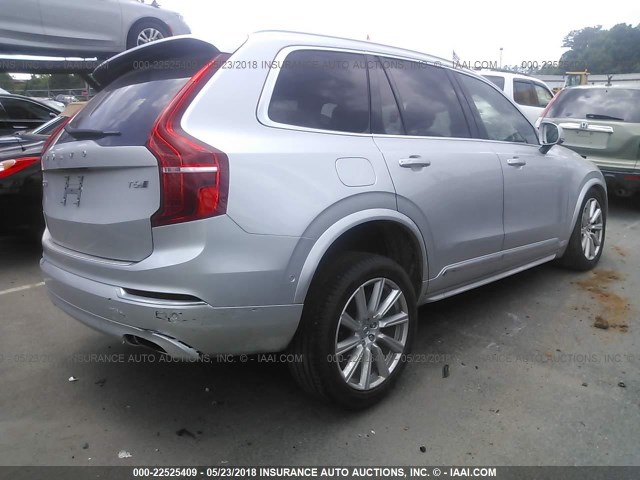 YV4A22PL5H1156791 - 2017 VOLVO XC90 T6 SILVER photo 4