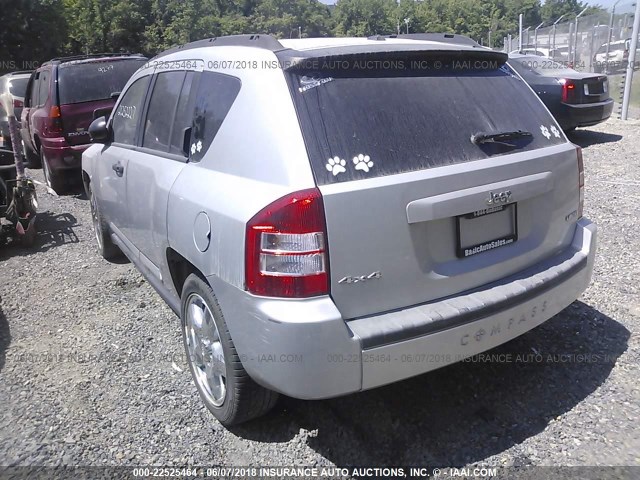 1J8FF57W07D600609 - 2007 JEEP COMPASS LIMITED SILVER photo 3