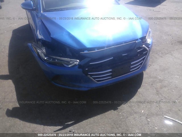 5NPD84LF5JH238593 - 2018 HYUNDAI ELANTRA SEL/VALUE/LIMITED BLUE photo 6