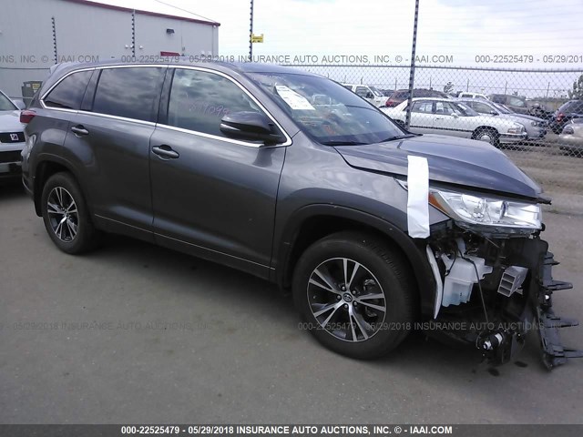 5TDBZRFH6HS412867 - 2017 TOYOTA HIGHLANDER LE/LE PLUS GRAY photo 1