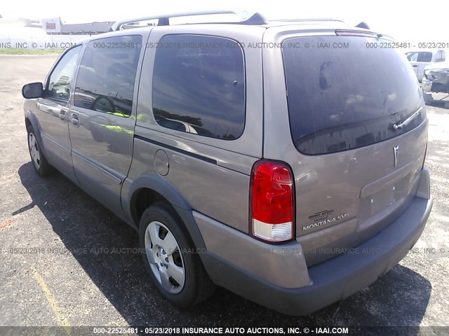 1GMDV33L96D123254 - 2006 PONTIAC MONTANA SV6 TAN photo 3