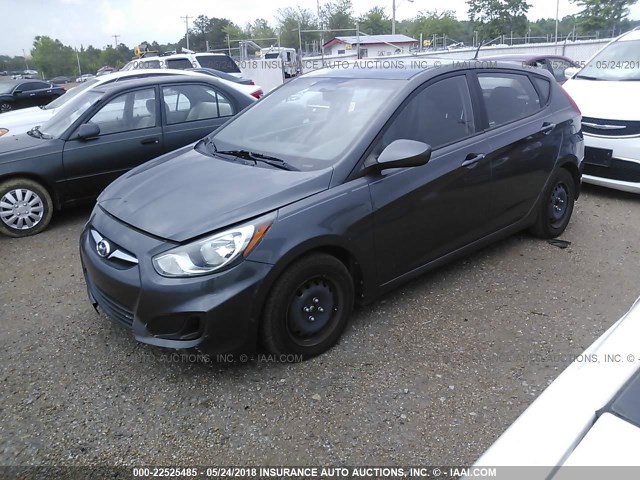 KMHCT5AE0CU028238 - 2012 HYUNDAI ACCENT GLS/GS GRAY photo 2