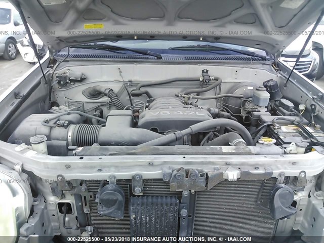 5TBET34186S555763 - 2006 TOYOTA TUNDRA DOUBLE CAB SR5 SILVER photo 10