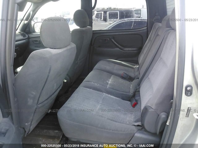 5TBET34186S555763 - 2006 TOYOTA TUNDRA DOUBLE CAB SR5 SILVER photo 8