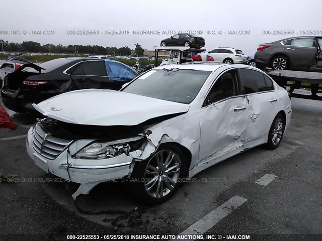 KMHGC4DD6CU196934 - 2012 HYUNDAI GENESIS 3.8L WHITE photo 6