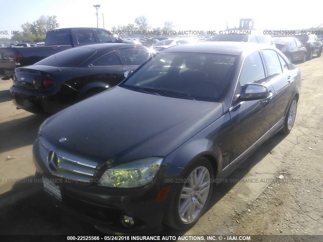 WDDGF81X49R075466 - 2009 MERCEDES-BENZ C 300 4MATIC GRAY photo 2