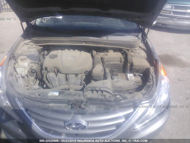 5NPEB4AC3EH885627 - 2014 HYUNDAI SONATA GLS GRAY photo 10