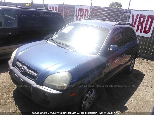 KM8JN72D66U322959 - 2006 HYUNDAI TUCSON GLS/LIMITED BLUE photo 2