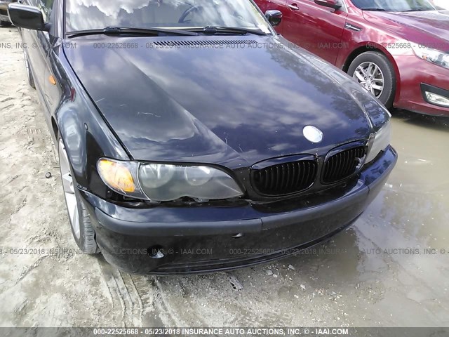 WBAEV33435KX09392 - 2005 BMW 325 I BLACK photo 6