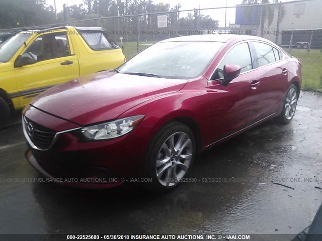 JM1GL1V5XH1117767 - 2017 MAZDA 6 TOURING RED photo 2