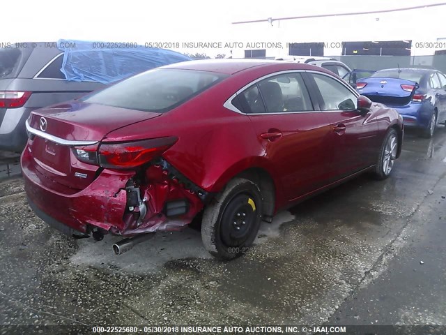 JM1GL1V5XH1117767 - 2017 MAZDA 6 TOURING RED photo 4