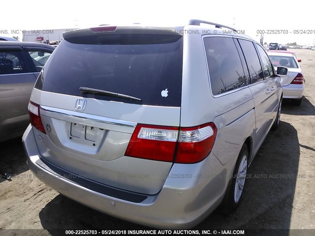 5FNRL38876B059194 - 2006 HONDA ODYSSEY TOURING SILVER photo 4