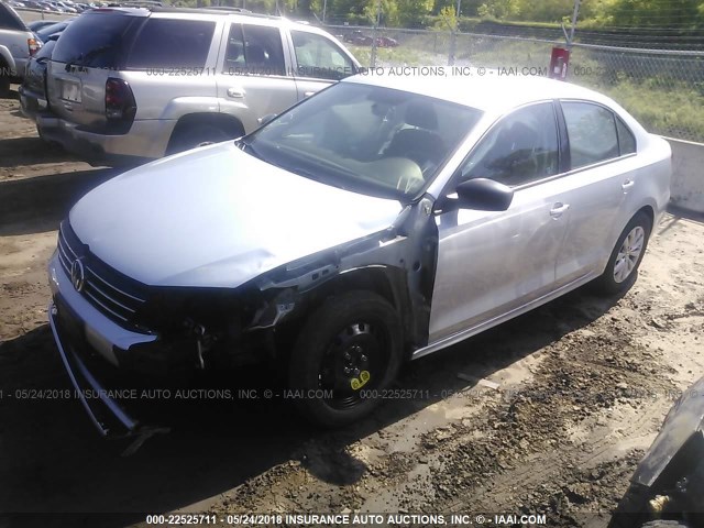 3VW1K7AJ3FM243755 - 2015 VOLKSWAGEN JETTA S ვერცხლისფერი ფოტო 2