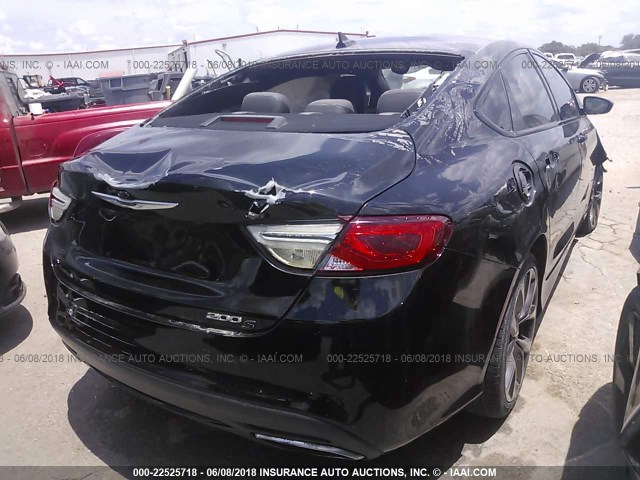 1C3CCCBB4FN698052 - 2015 CHRYSLER 200 S BLACK photo 4