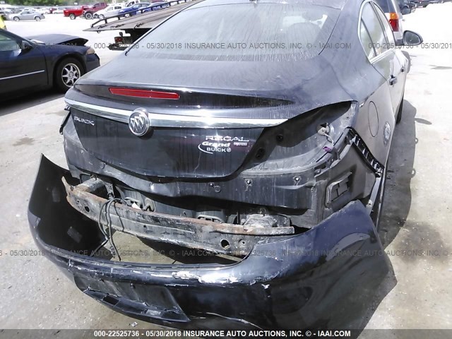 W04GP5EC2B1136163 - 2011 BUICK REGAL CXL BLACK photo 6