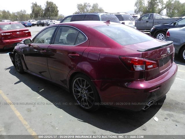 JTHBP5C22E5011394 - 2014 LEXUS IS F RED photo 3